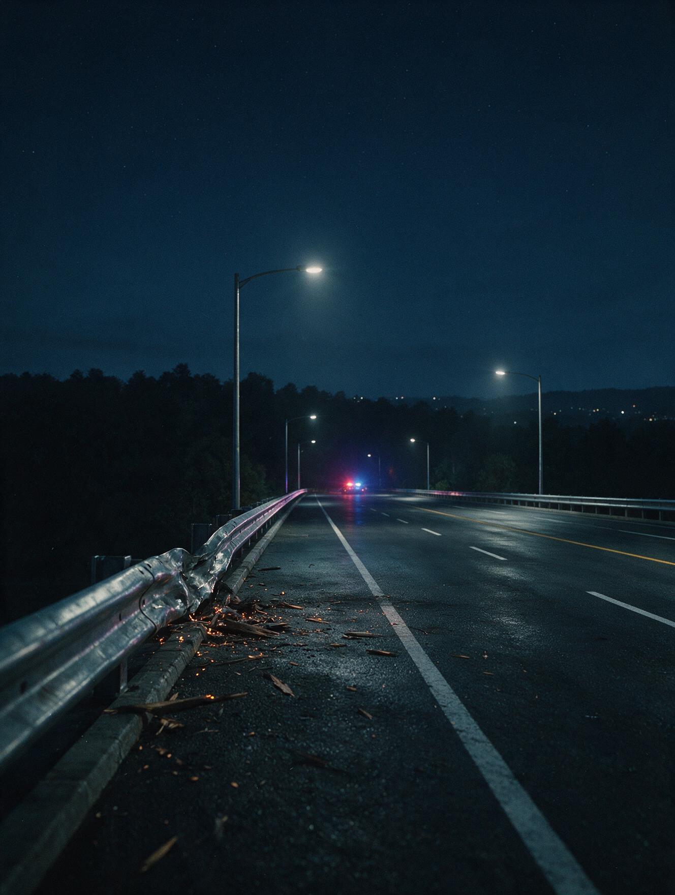 The bridge over US-131 — where the chase ended.