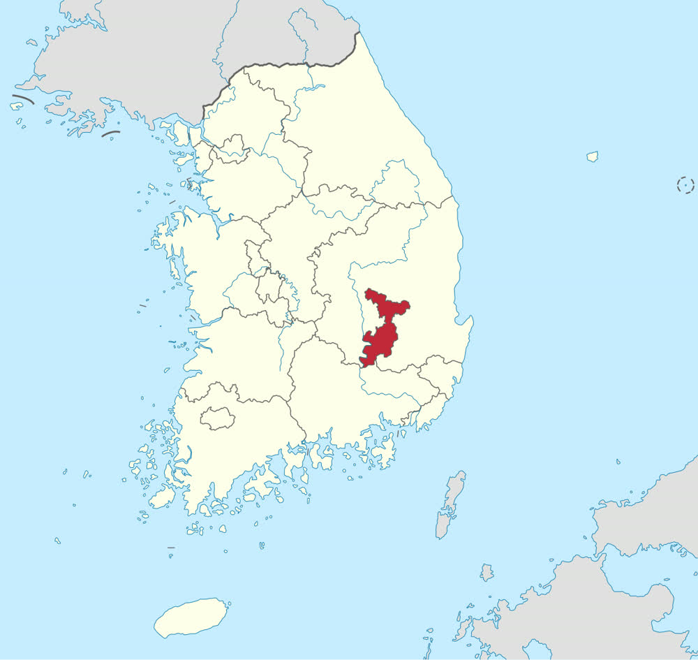 대구광역시 위치를 표시한 대한민국 지도 (위키미디어 커먼즈 / CC BY-SA)