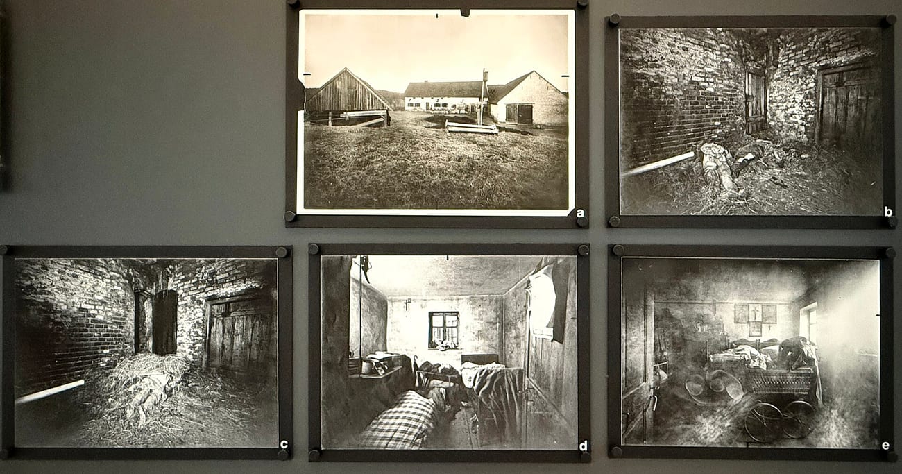 Crime-scene photographs from 1922, displayed at an exhibition on the murders. (Burkhard Mücke / CC BY-SA 4.0)