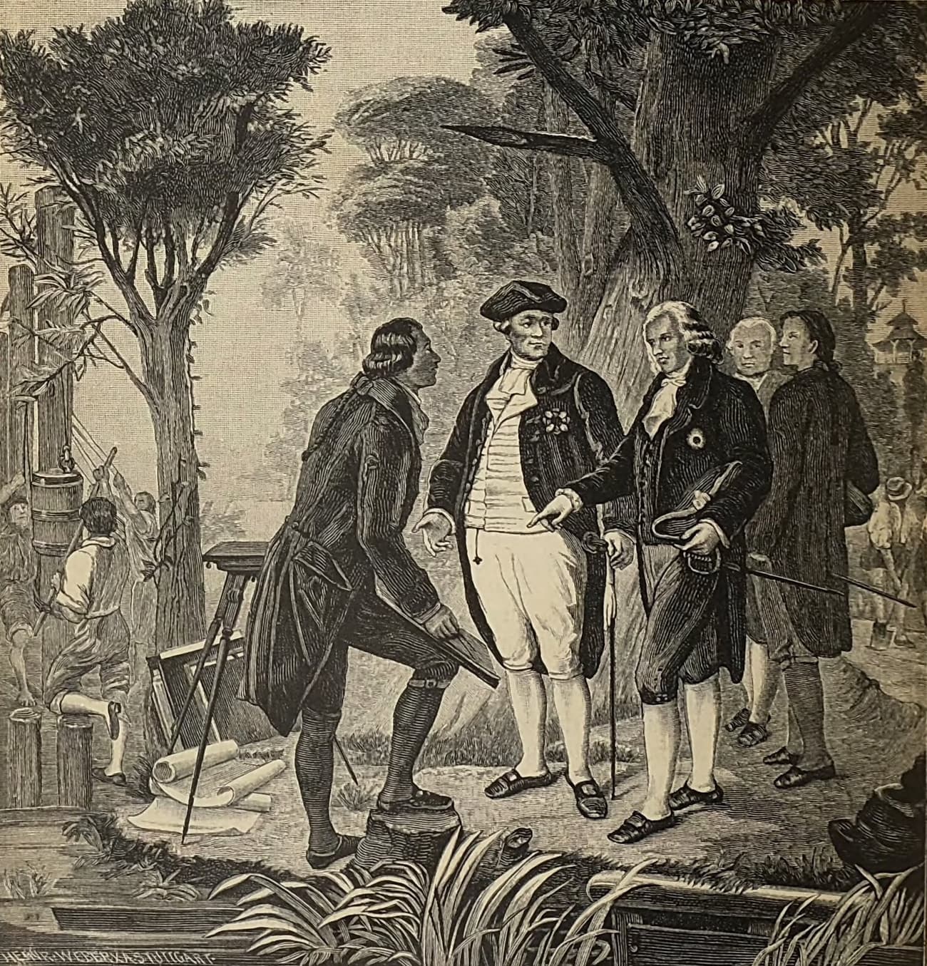 Munich in the era of the Bavarian Illuminati — Elector Karl Theodor's new English Garden, 1789. (Public domain)