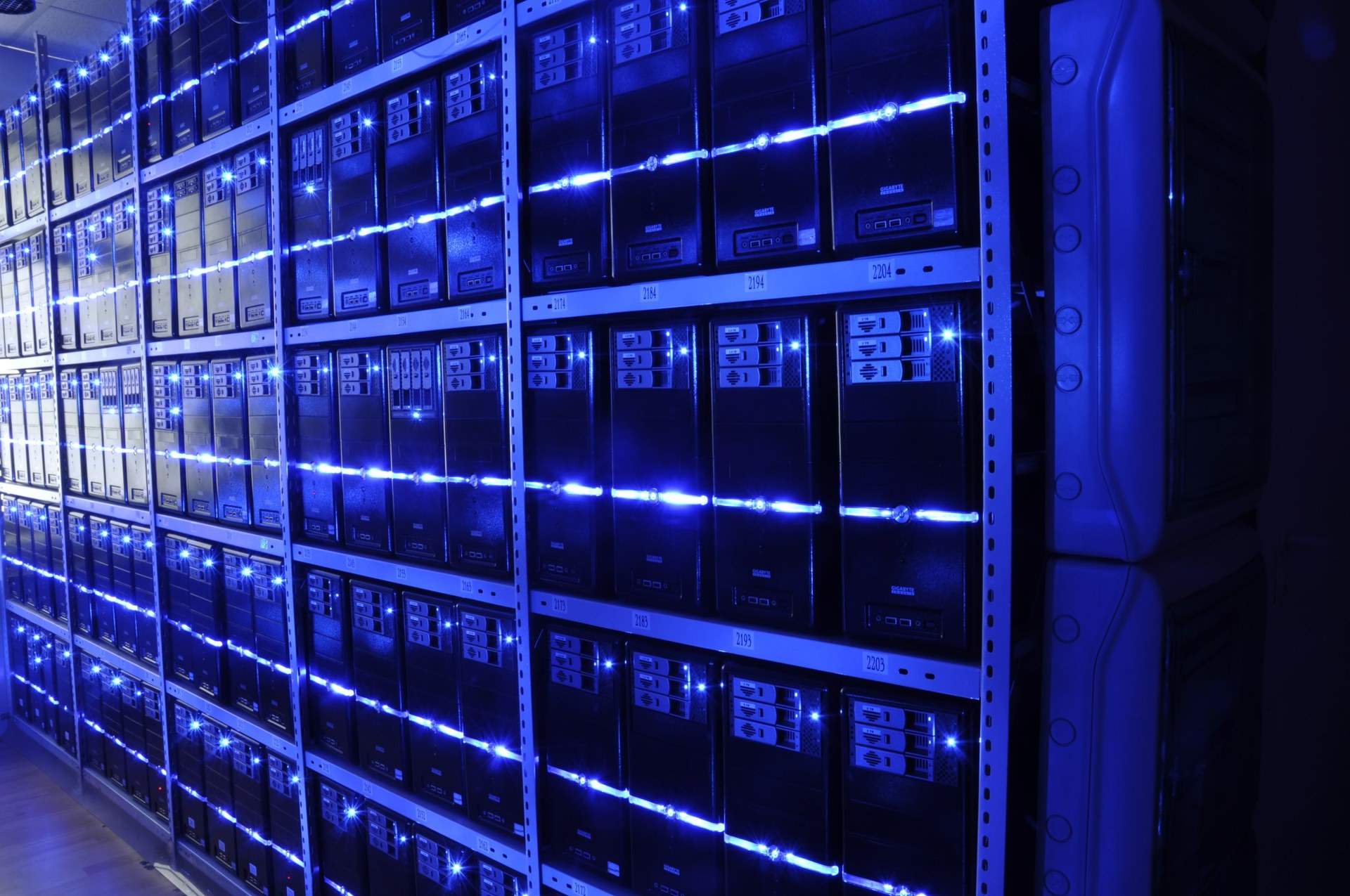 A data center server room — where GPT-3 lives. (Wikimedia Commons)