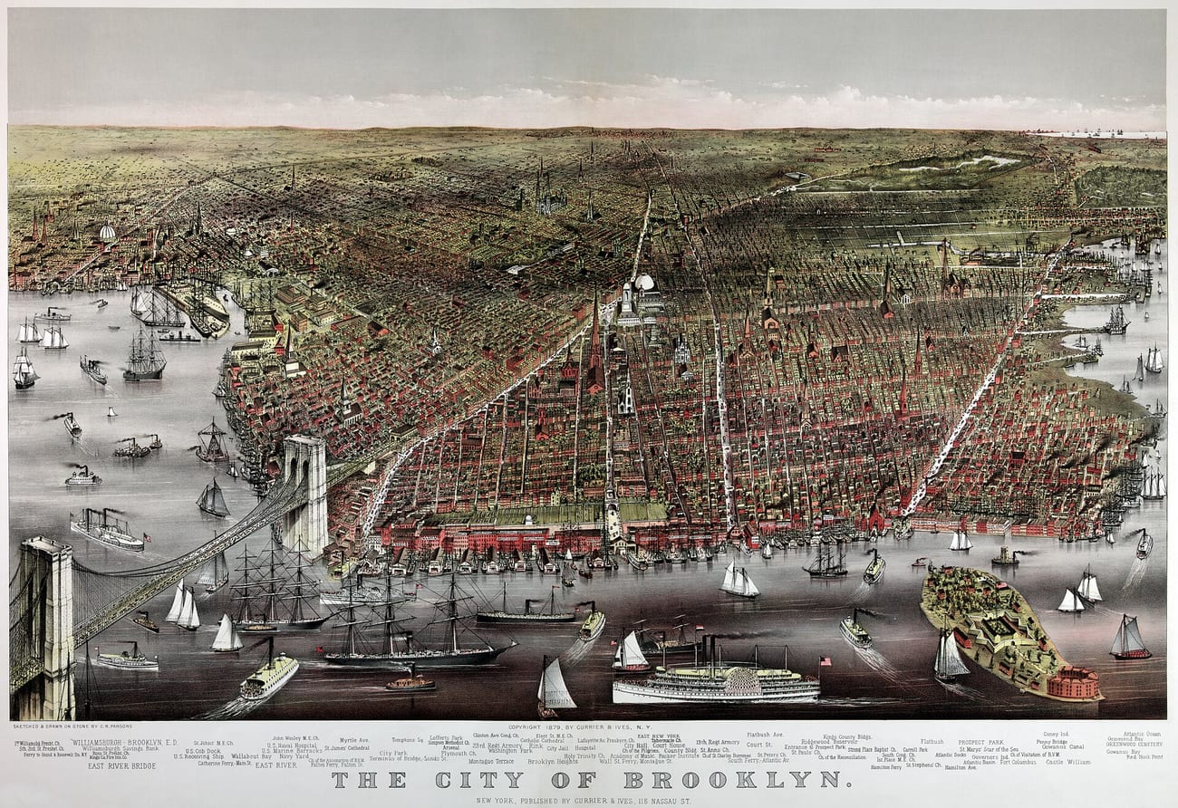 1870년대 뉴욕 항구 — 메리 셀레스트가 1872년 11월 출항한 곳. (C. R. Parsons / 퍼블릭 도메인)