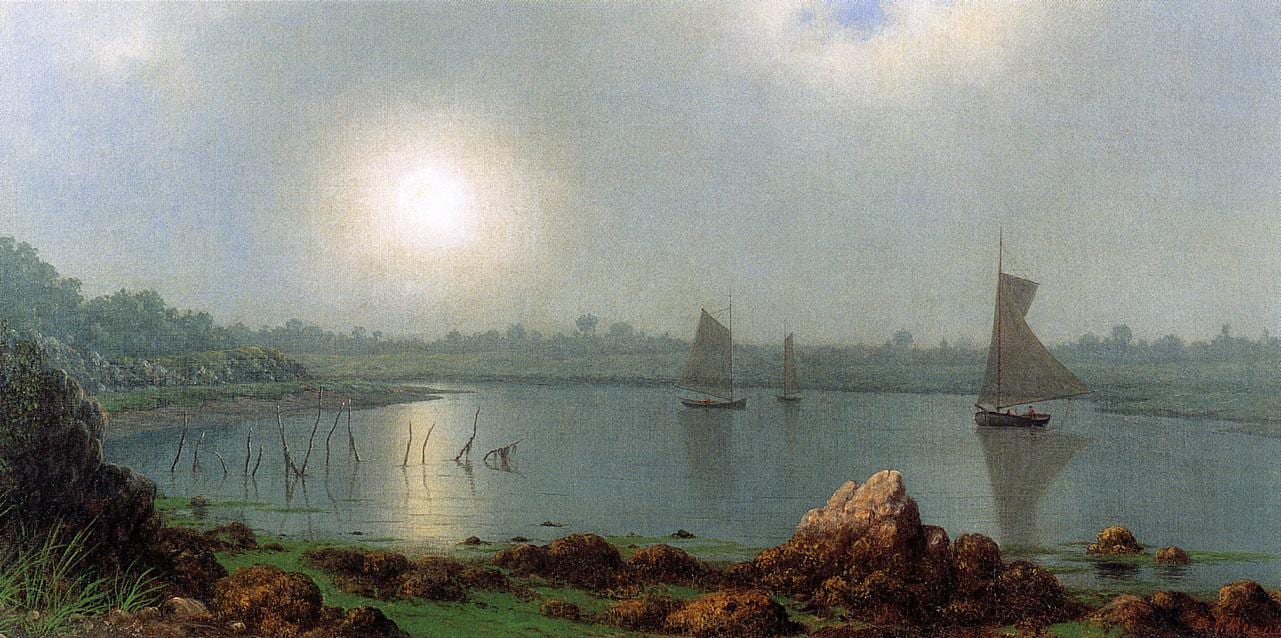 메인주 해안의 고요한 대서양 항구(Martin Johnson Heade) — 배가 발견된 뒤에도 바다가 지킨 침묵. (퍼블릭 도메인)