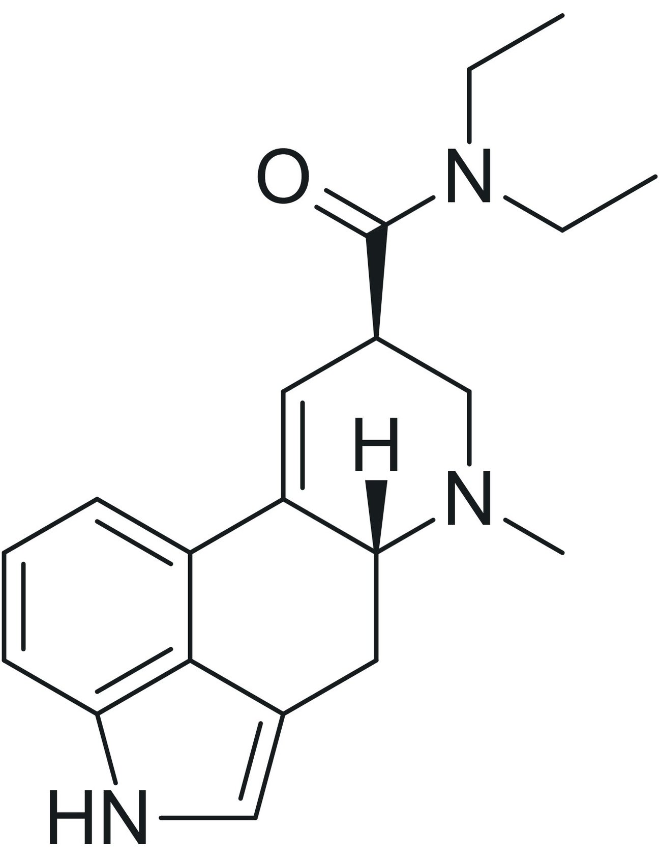 LSD의 화학 구조 — 프로그램이 당사자의 인지나 동의 없이 사람들에게 투여한 약물. (Chemligand / CC0)