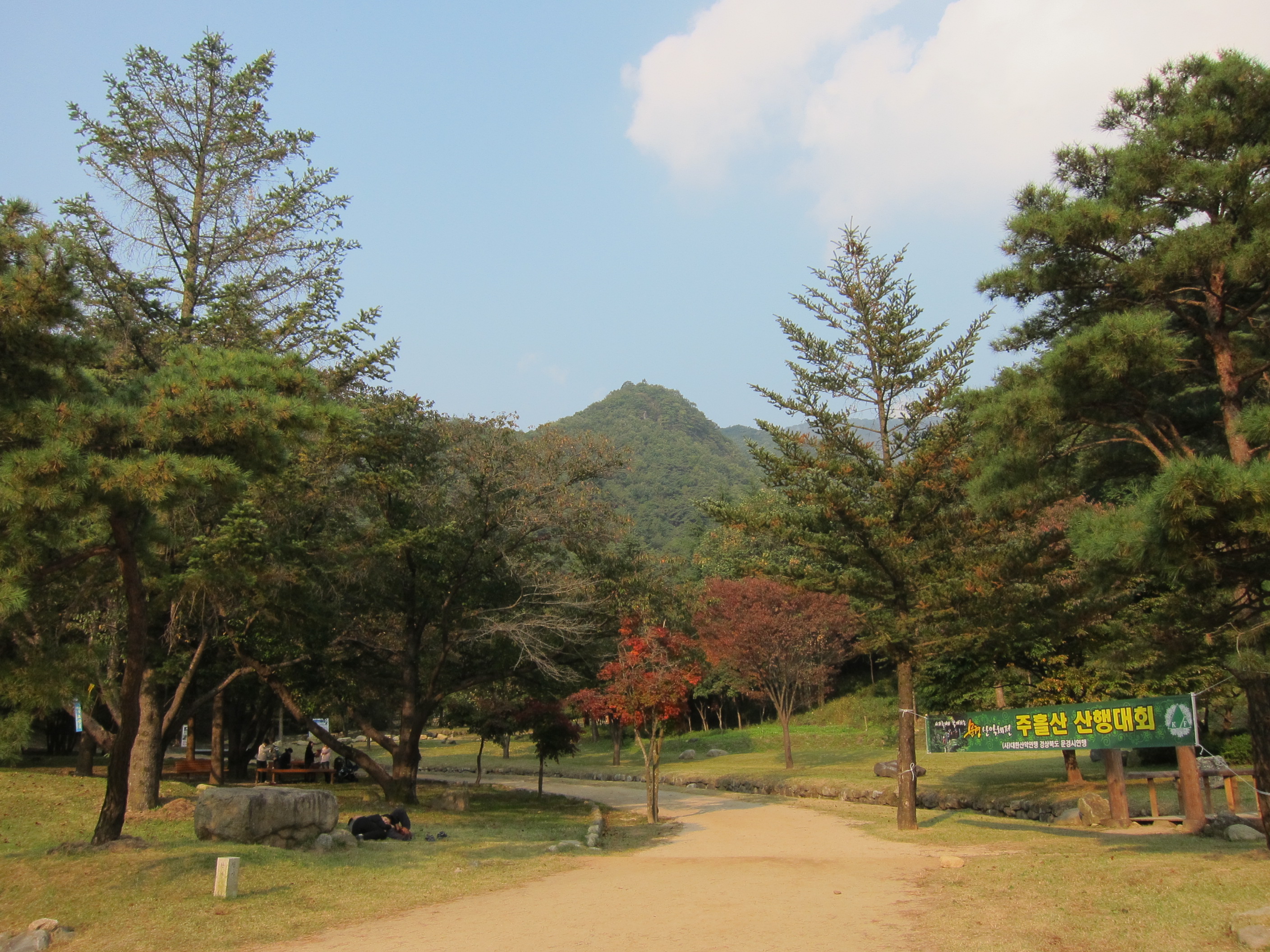 문경의 산 — 이 능선 어딘가에서, 한 사람이 마지막 몇 달을 준비했다.
