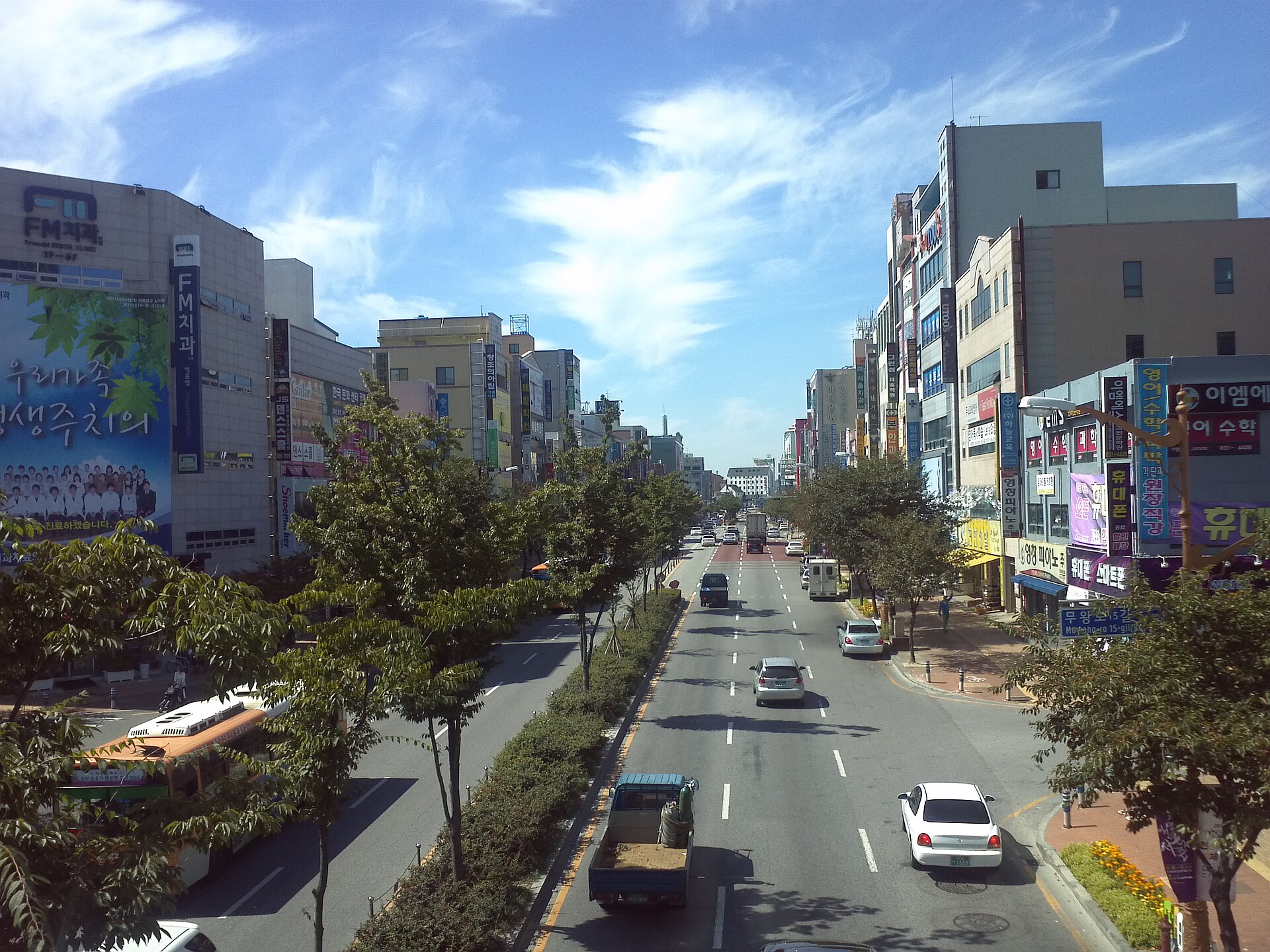 A view over the city from the Yeongdeung-dong district of Iksan — the town where a teenager lost sixteen years, as it looks today